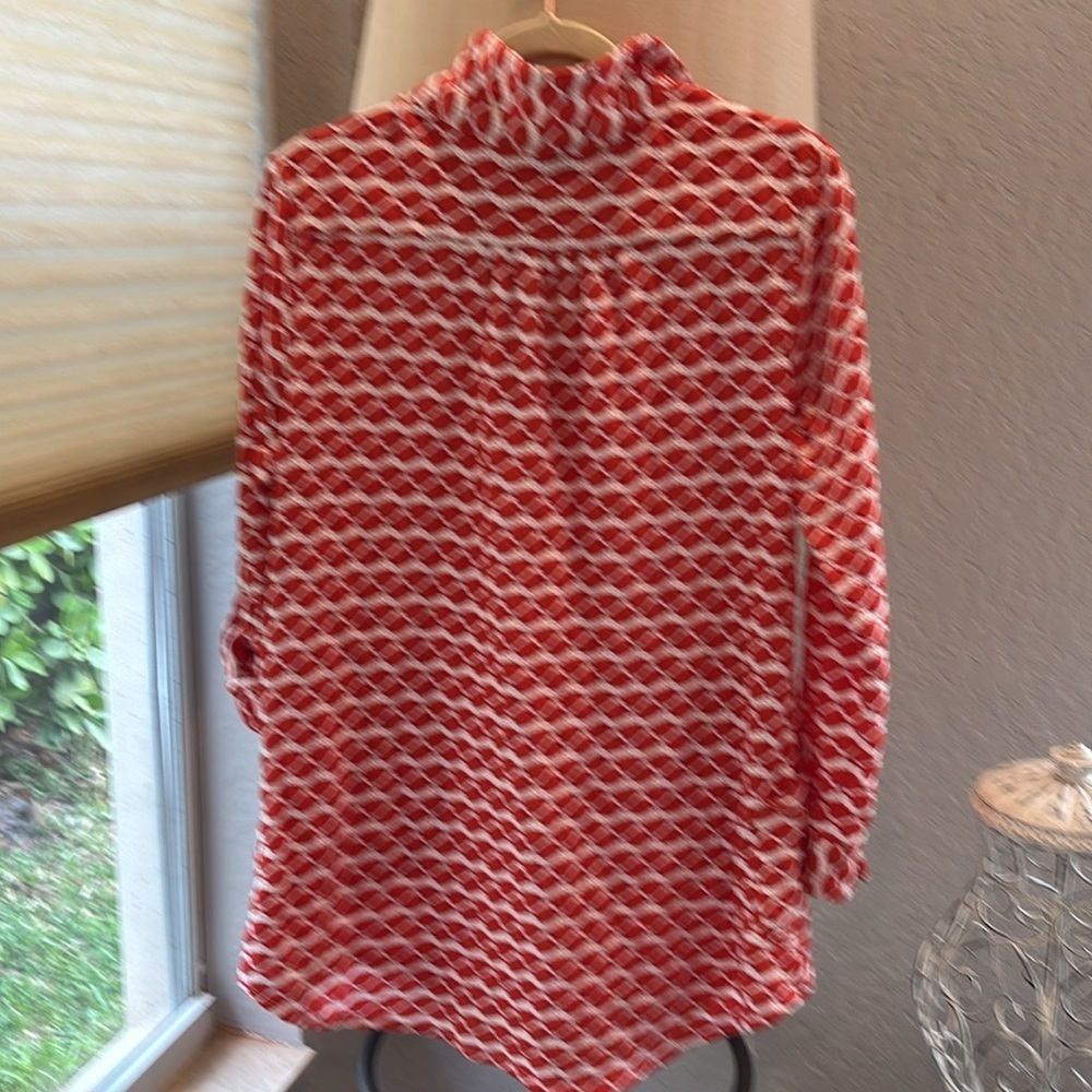 Forcynthia Beachwear Coverup in Orange and White Size Large - Picture 2 of 6